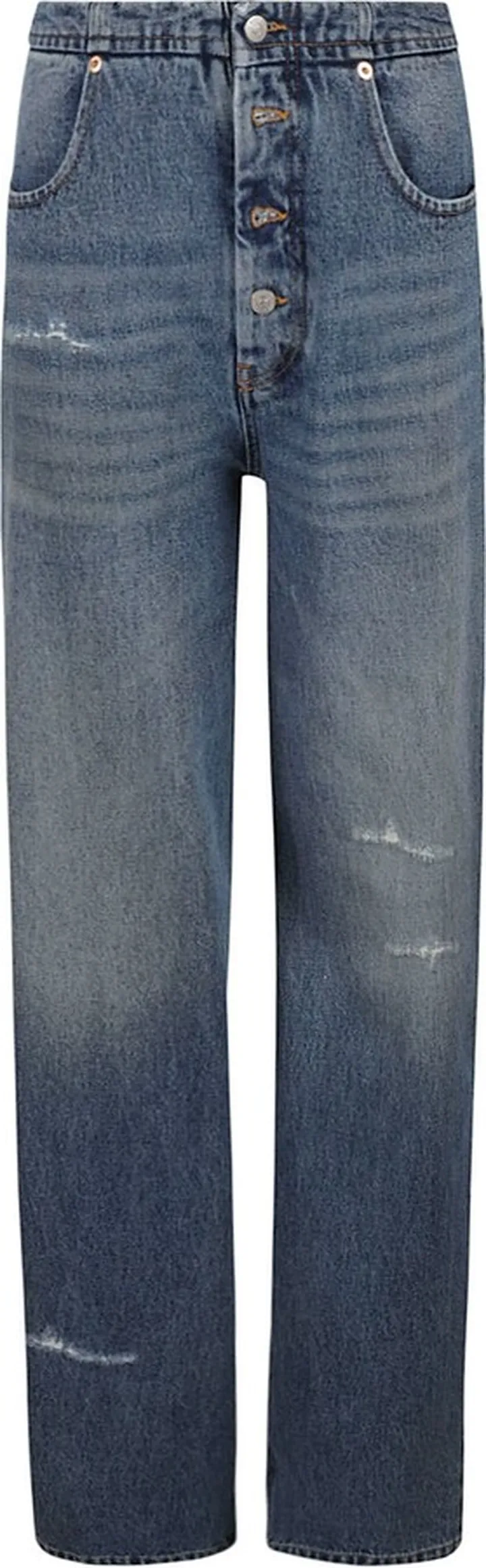 Distressed Detail Buttoned Jeans