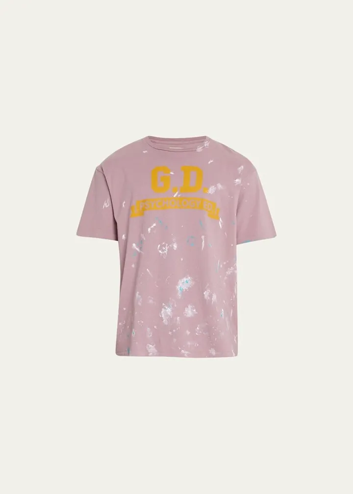 Men's Psychology Paint Splatter T-Shirt