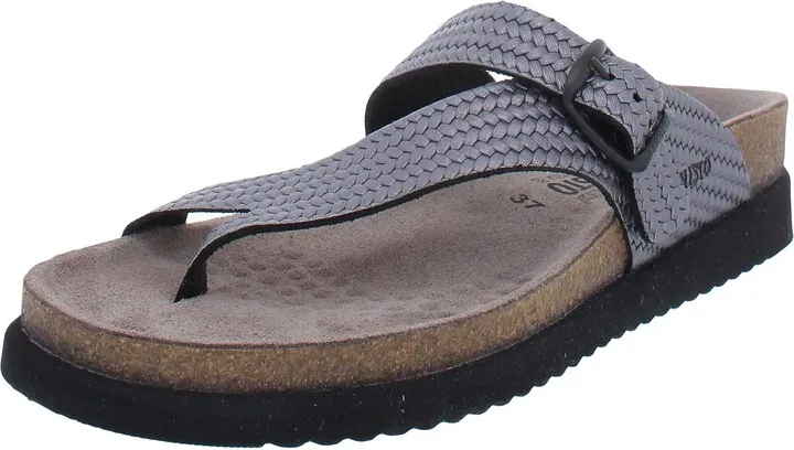 Helen Womens Leather Slides Thong Sandals