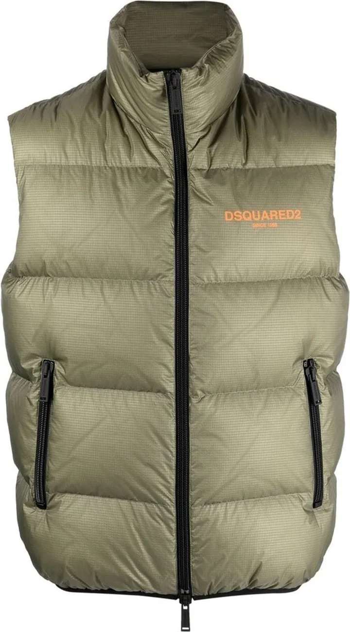 Logo-Print Padded Gilet