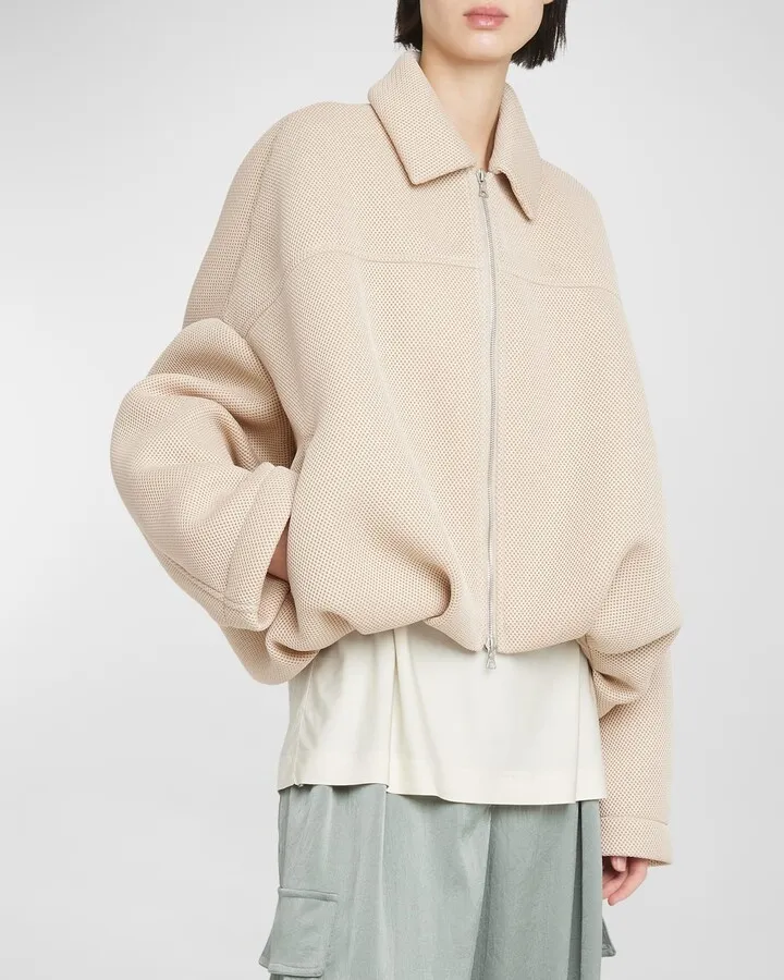 Vesto Gathered Mesh Short Jacket