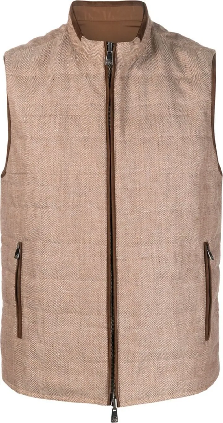 Padded Zip-Up Gilet