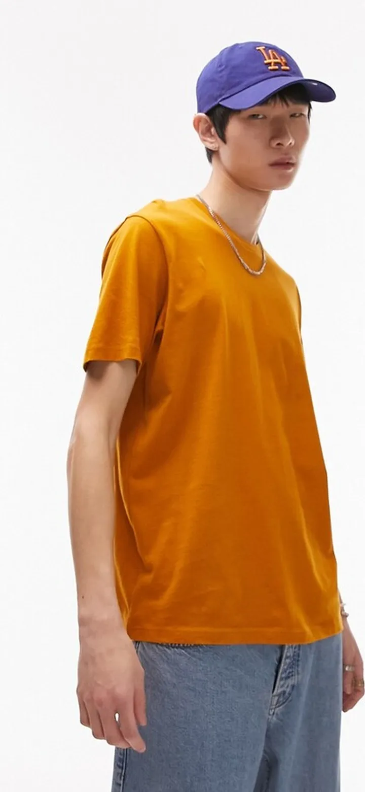 Topman classic fit t-shirt in tan