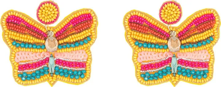 Beaded Butterfly Earrings