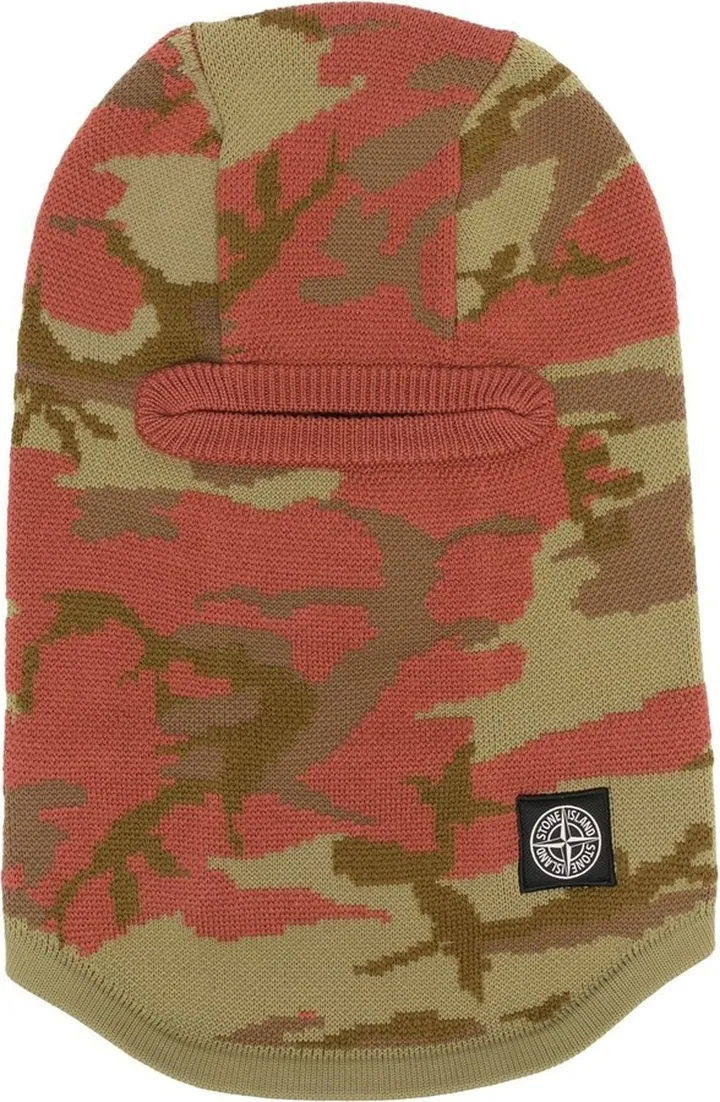 Camouflage-Intarsia Balaclava