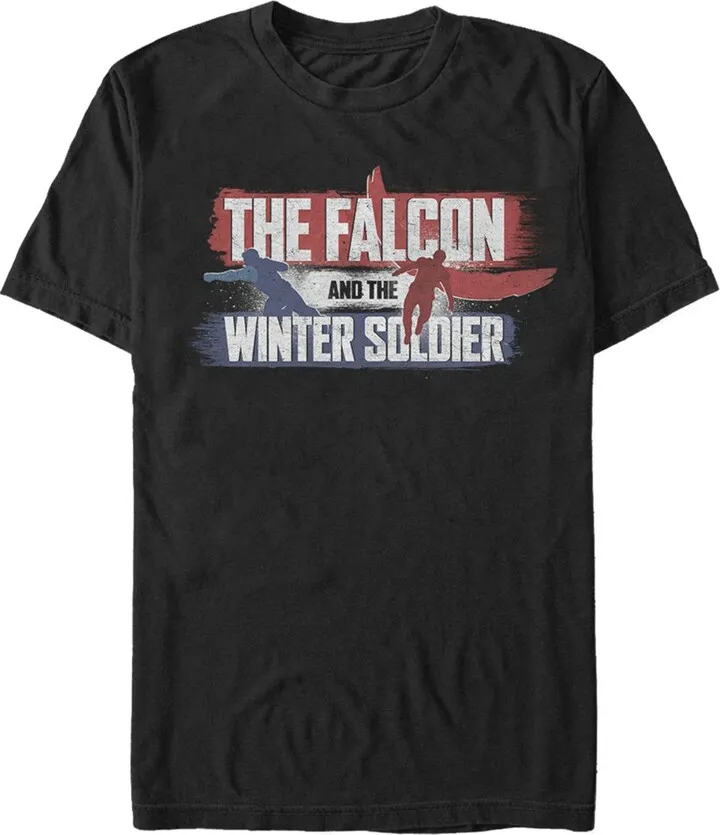 Men's Marvel The Falcon and the Winter Soldier Spray Paint T-Shirt - Black - 3X Large