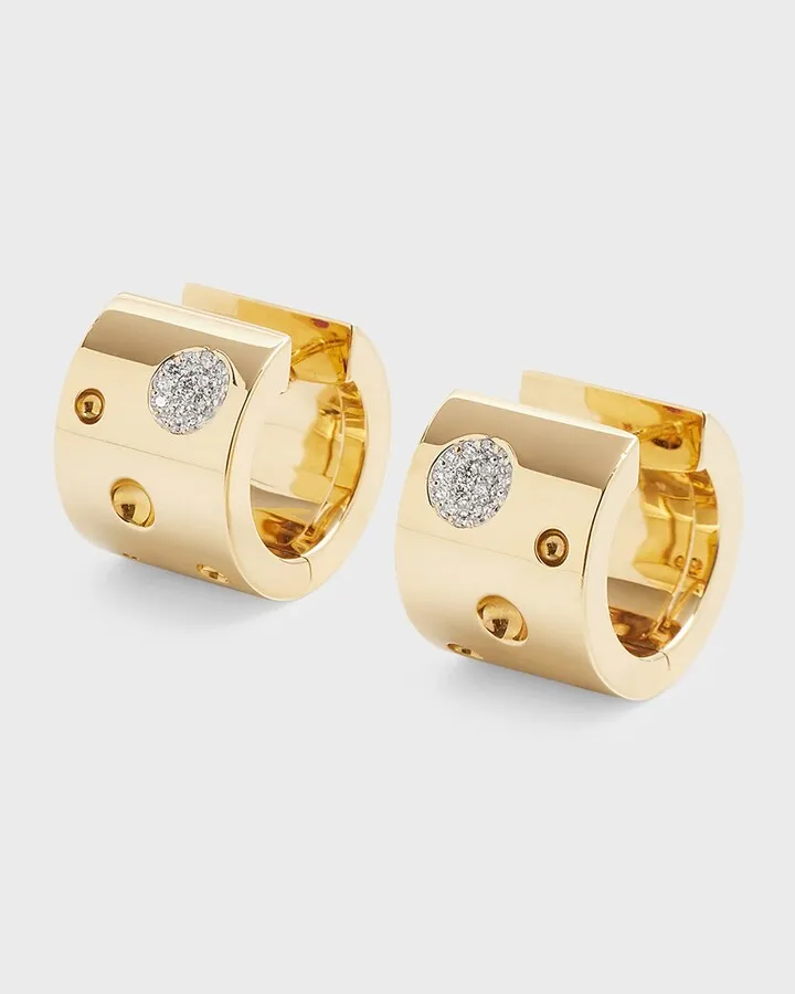 Pois Moi Luna 18k Gold Huggie Hoop Earrings