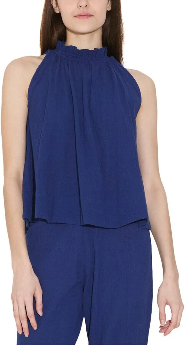 Kondi Gauze Sleeveless Halter Top