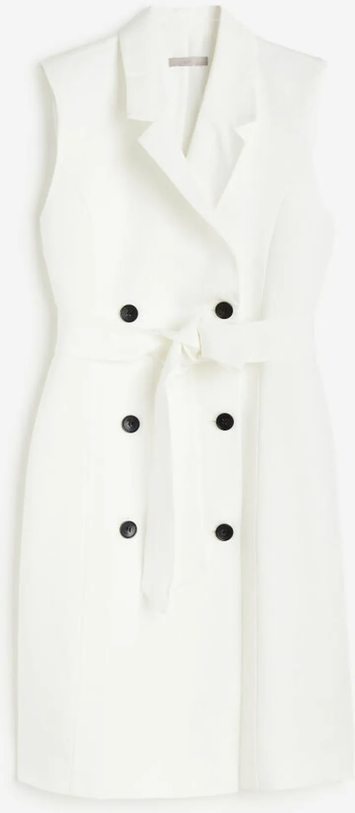 Linen-blend Tie-belt Dress