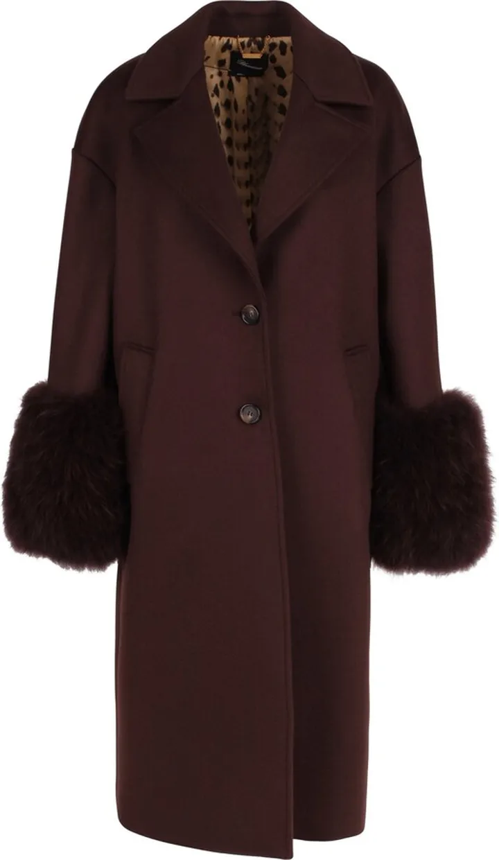 Blumarine Single-breasted Two-button Wool Coat