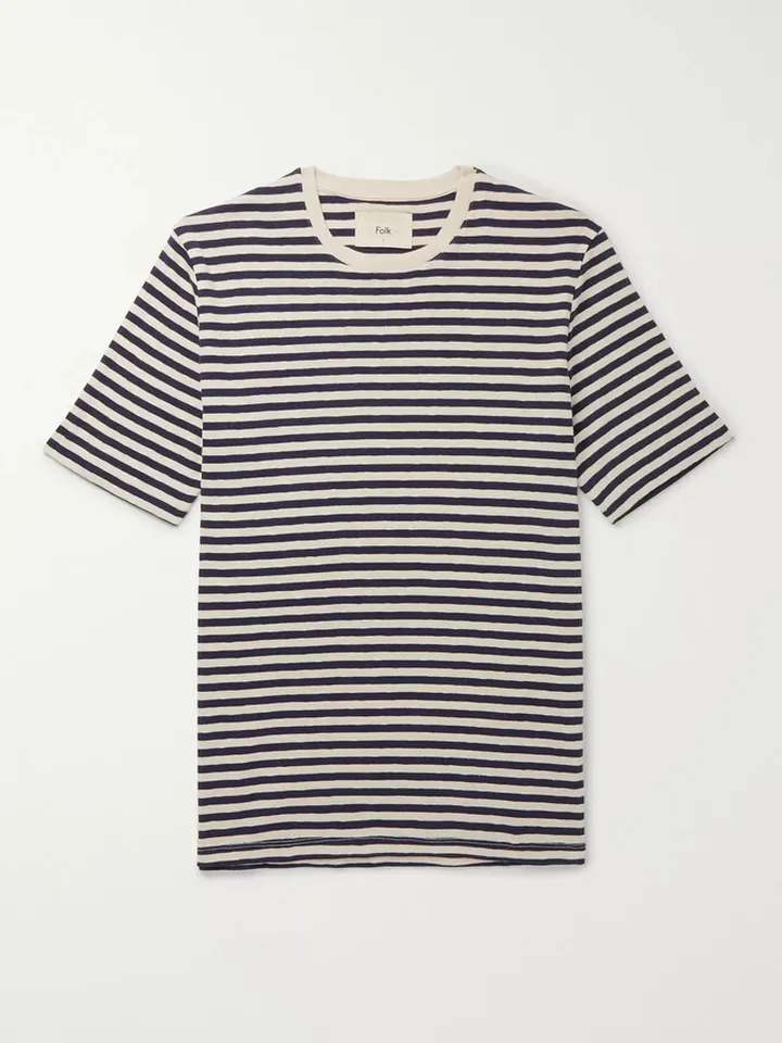 Striped Slub Cotton-Jersey T-Shirt