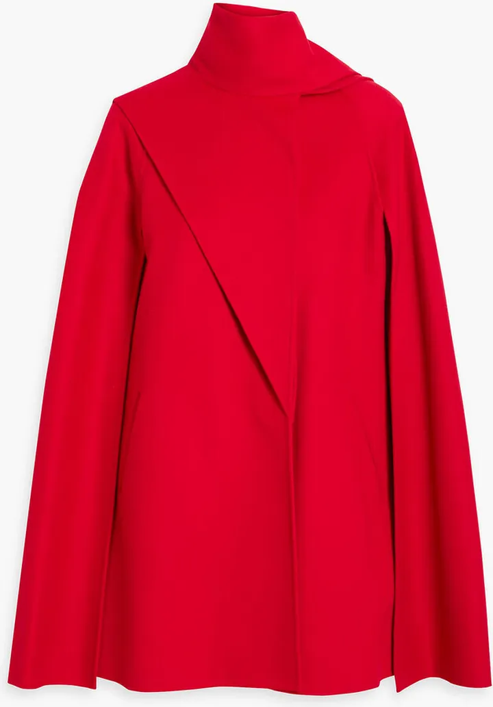 Wool and cashmere-blend felt cape