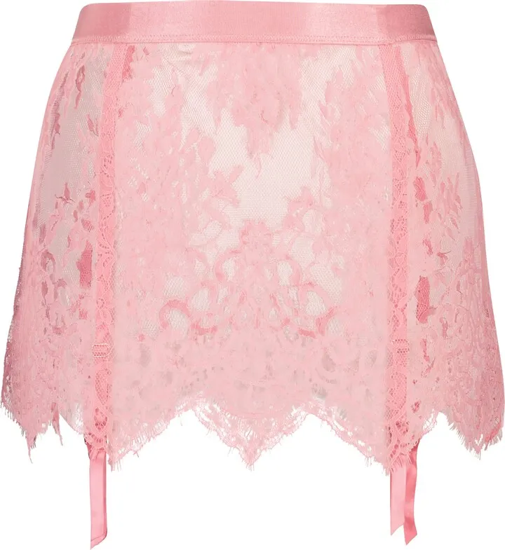 Lace Skirt with Garter Straps