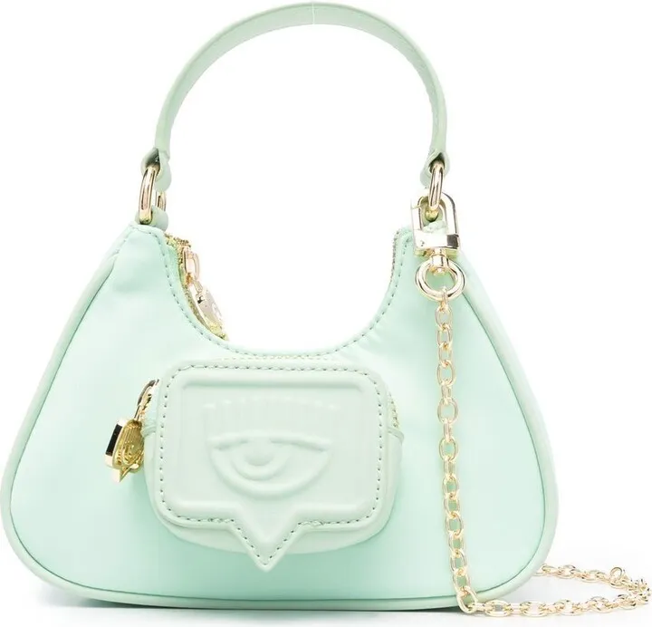 Eyelike-embossed mini bag