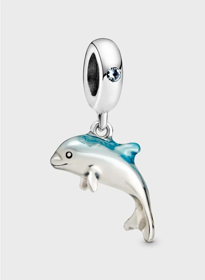 Shimmering Dolphin Dangle Charm