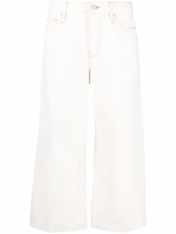 Le Italian wide-leg cropped jeans