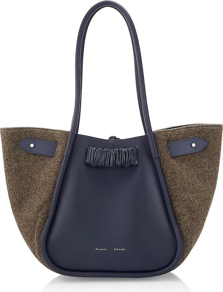 Large Felted Ruched Tote