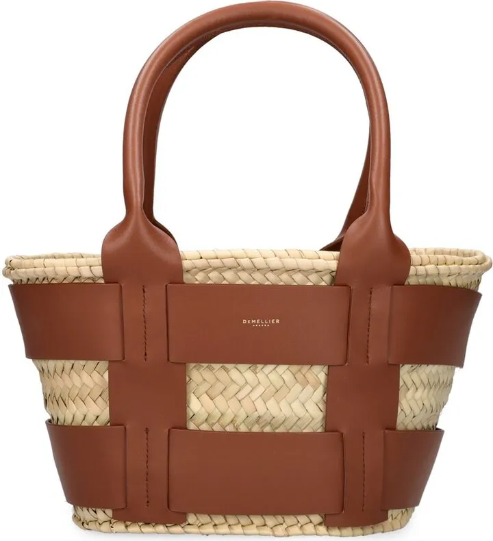 Mini Santorini raffia tote bag