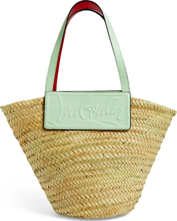 Christian Louboutin Loubishore Woven Straw Basket Bag