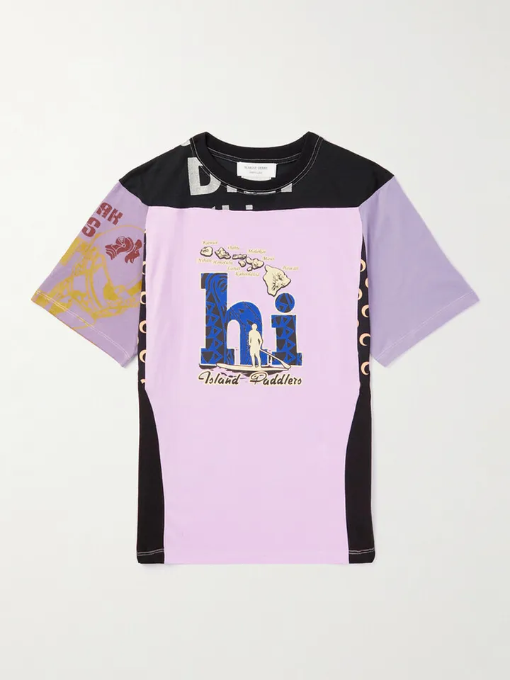 Slim-Fit Printed Stretch Recycled-Jersey T-Shirt