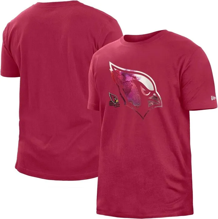 Men's New Era Red Arizona Cardinals 2022 Sideline Ink Dye T-shirt