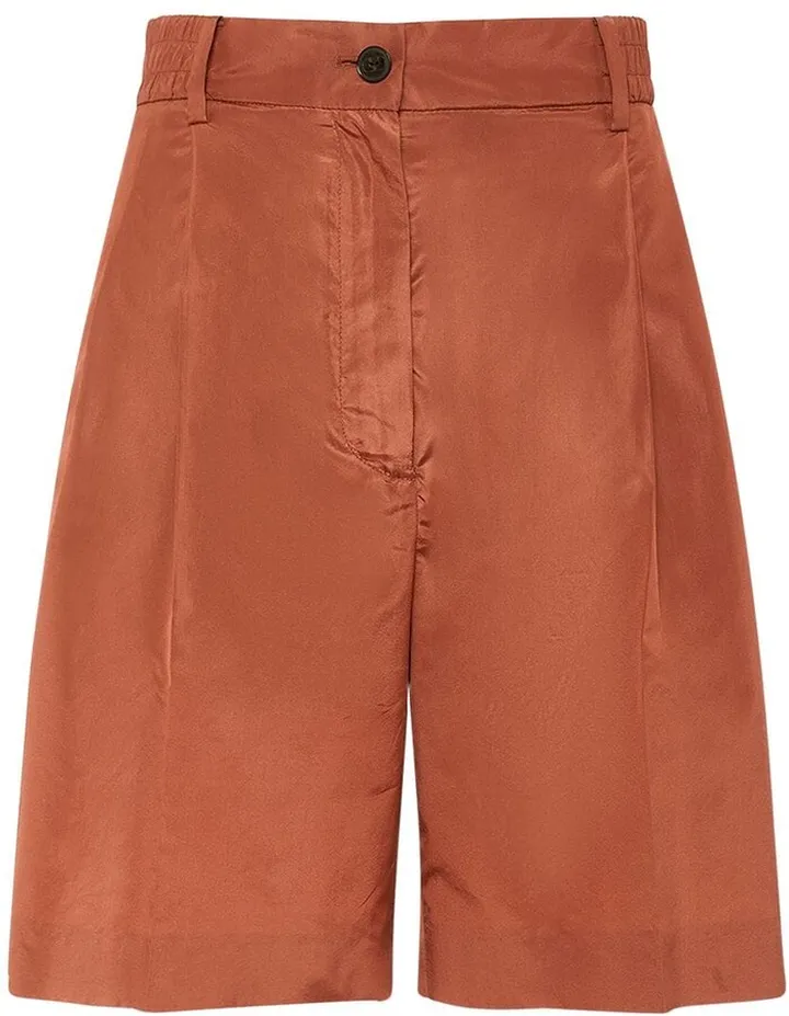 Silk taffeta Bermuda shorts