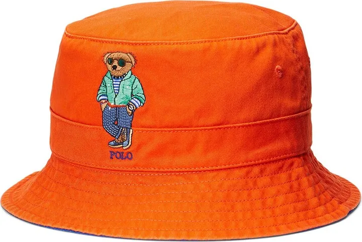 Polo Bear Chino Bucket Hat Hat Orange