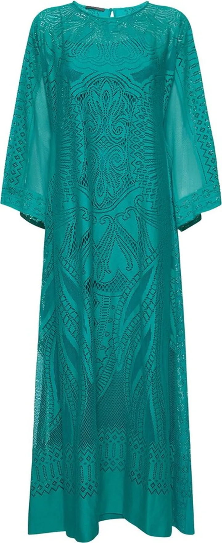 Crochet lace kaftan long dress