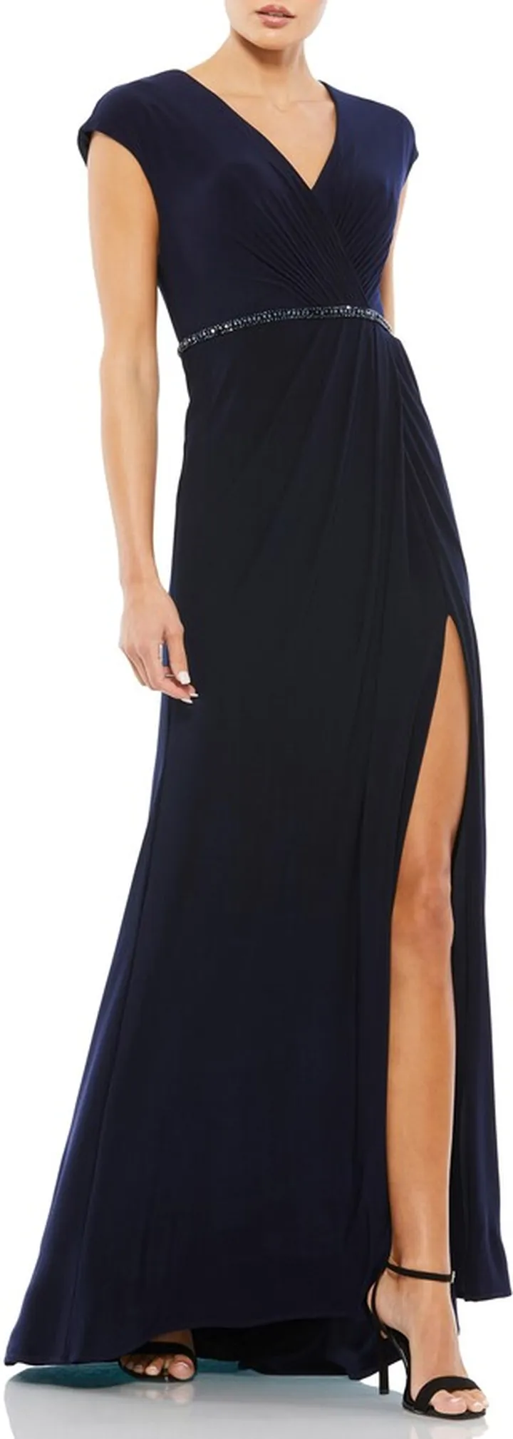Crystal Belt Jersey Gown