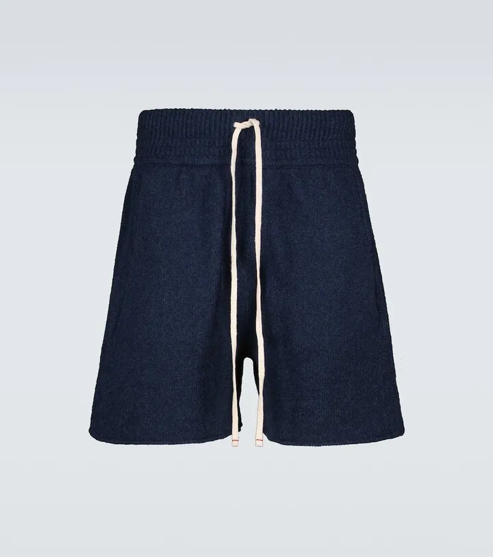 Cashmere drawstring shorts
