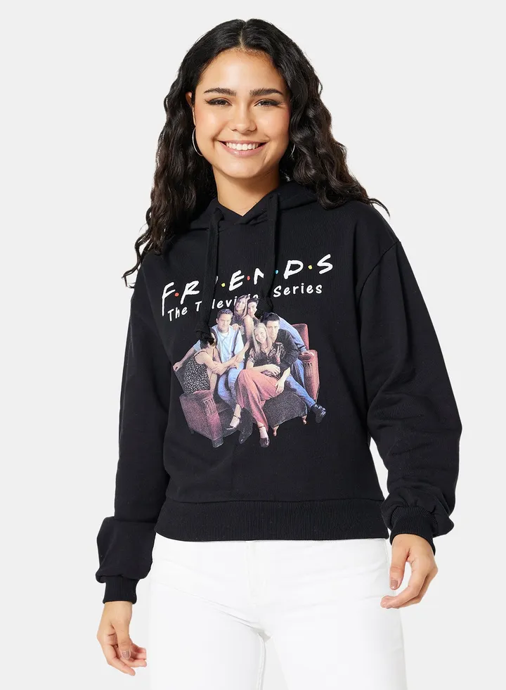 FRIENDS Themed Hoodie Black