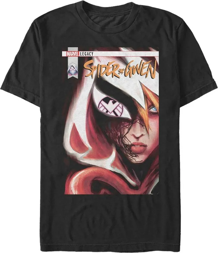 Men's Marvel Legacy Spider-Gwen vs Venom T-Shirt - Black - 2X Large