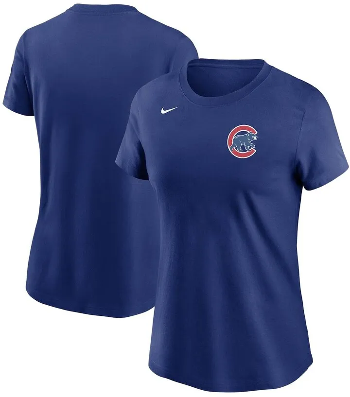 Women's Nike Royal Chicago Cubs Wordmark T-shirt