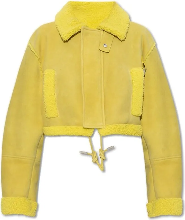 Off-White Long-Sleeved Cropped Jacket