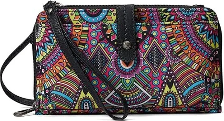 Sakroots Artist Circle Large Smartphone Crossbody (Rainbow Wanderlust 2) Handbags