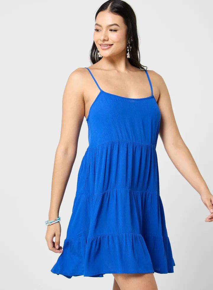 Strappy Tiered Beach Dress