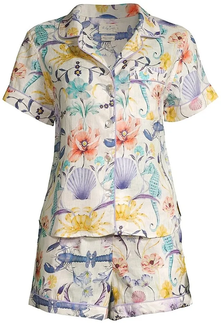 Nina Seahorses 2-Piece Pajama Set