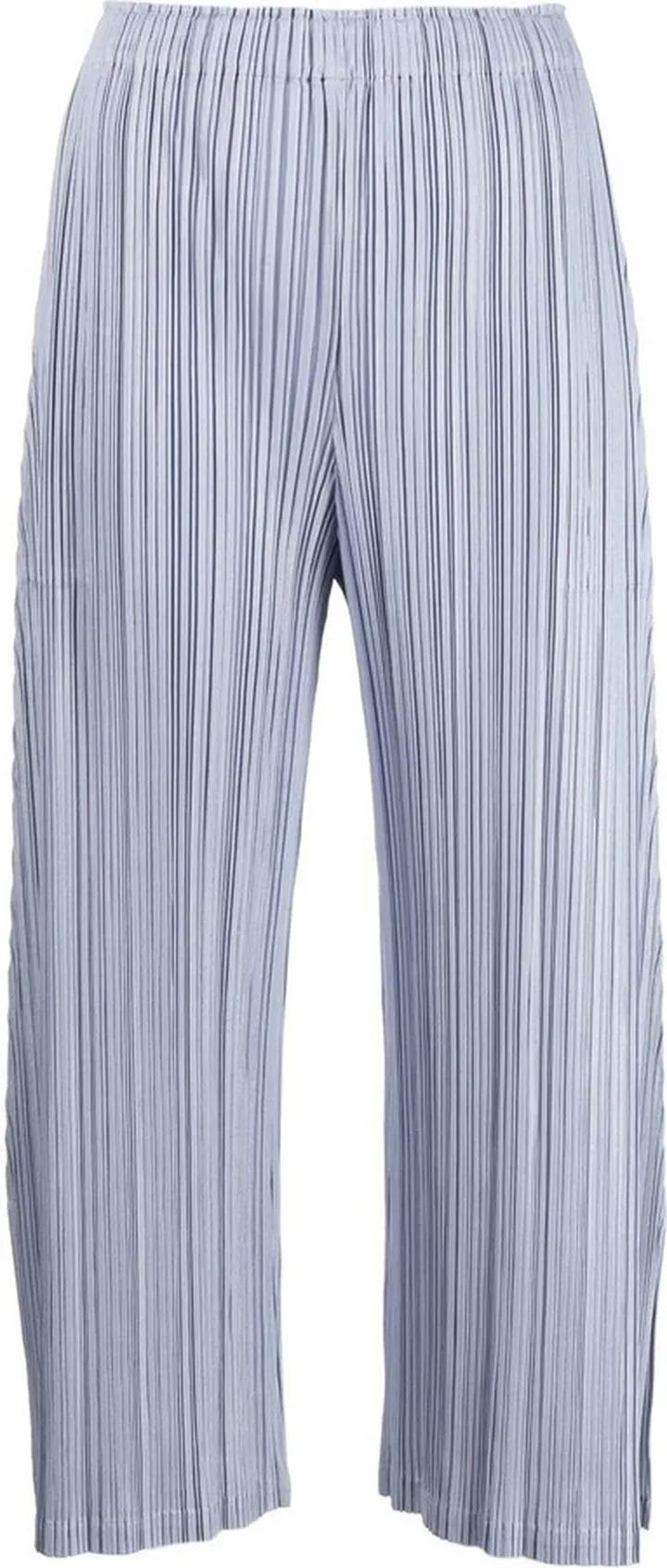 Plissé-Effect Cropped Trousers