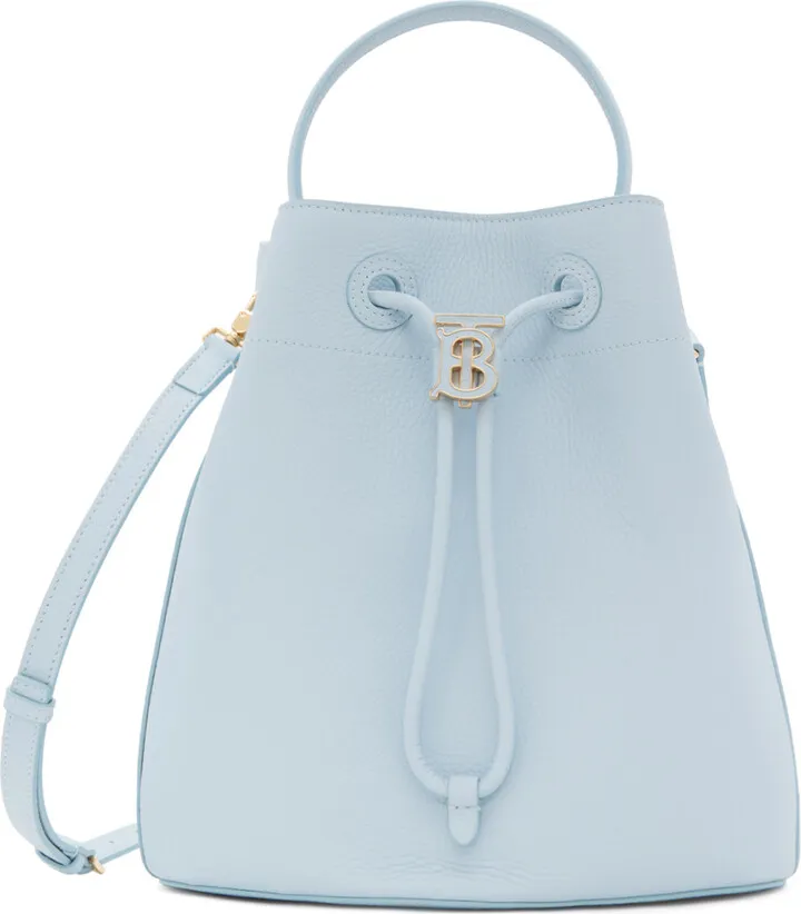 Burberry Blue Small TB Bucket Bag