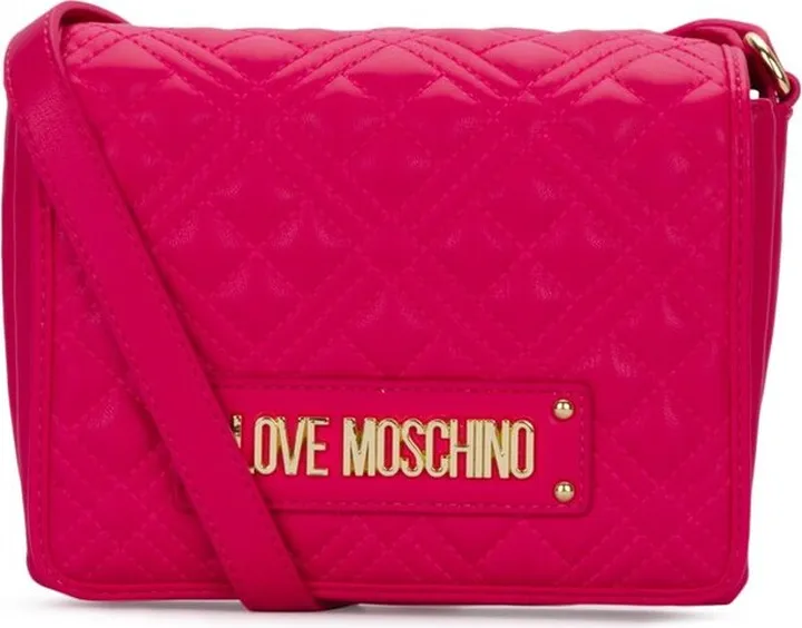 Love Moschino Logo-Plaque Foldover Top Crossbody Bag