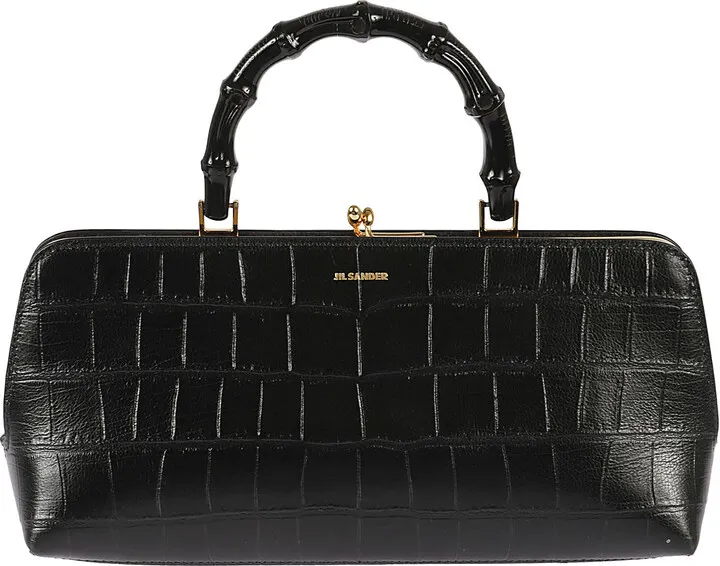 Goji Bamboo Crocodile Print Small Tote