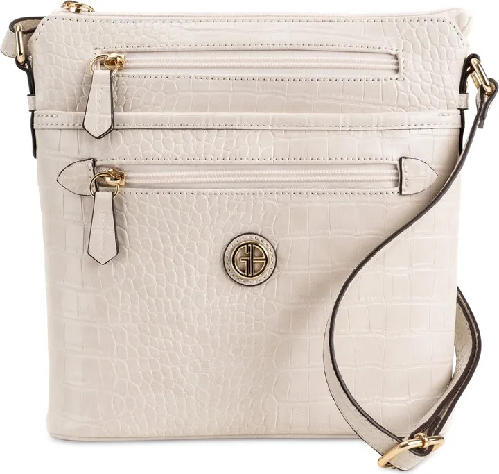 Giani Bernini Croc Embossed North South Crossbody
