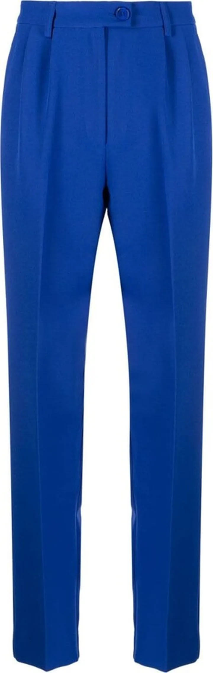 High-Waisted Straight-Leg Trousers