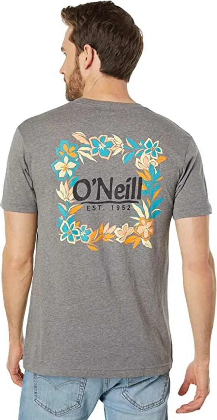 O'Neill Wonderland Short Sleeve Tee (Heather Grey) Men's Clothing