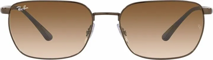 Rectangle-Frame Metal Sunglasses