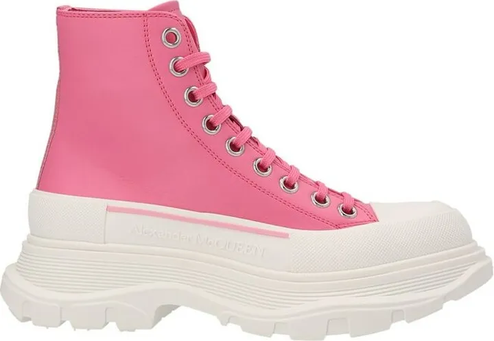 Alexander McQueen Logo Detailed Lace-Up Boots