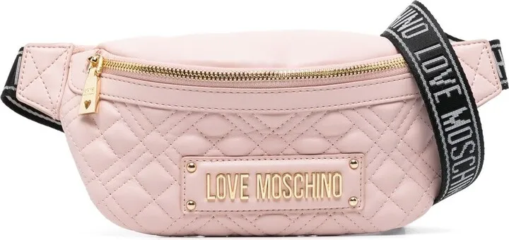 Quilted Logo-Plaque Belt Bag