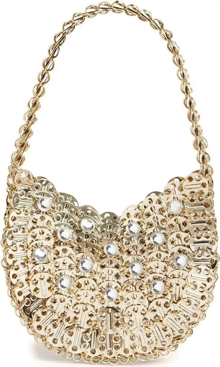 Gold-Tone Sequin-Embellished Bag