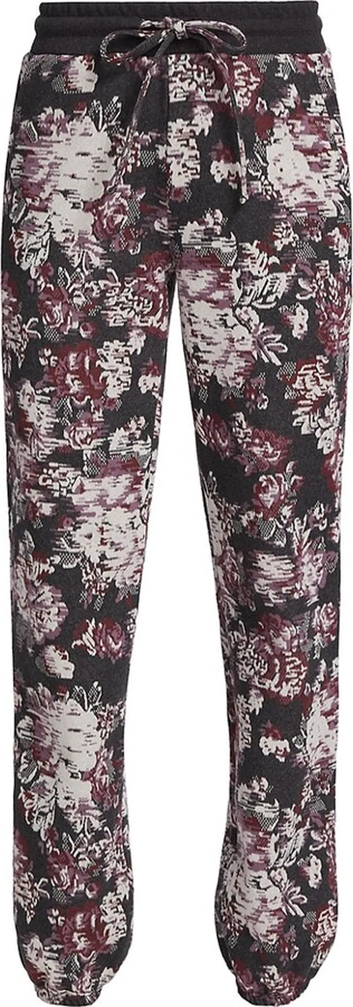 Floral Glitch Cotton-Blend Joggers