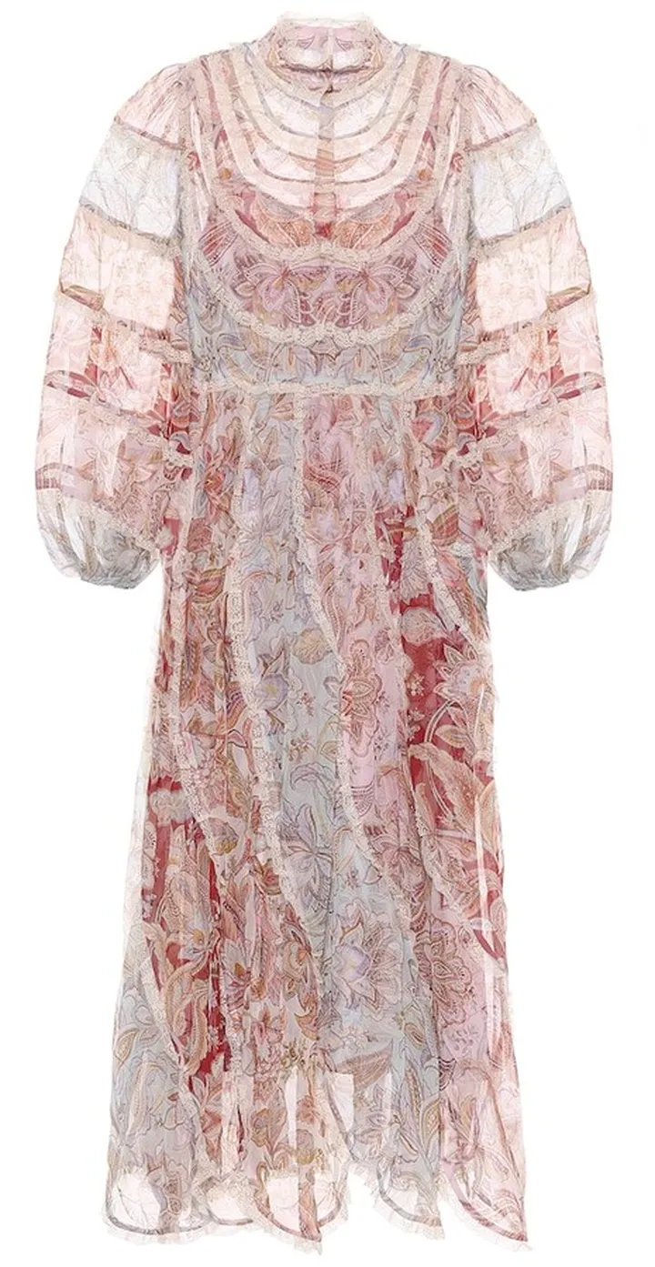 Ladybeetle floral georgette midi dress
